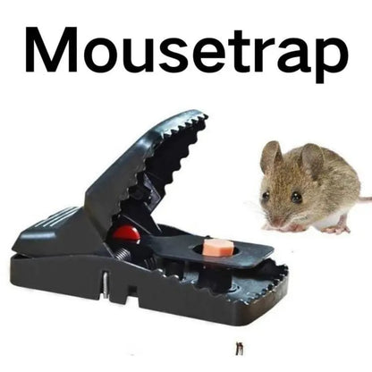 Heavy-Duty Black Mouse Trap🐭💥 – Safe, Reusable & Powerful Grip Solution