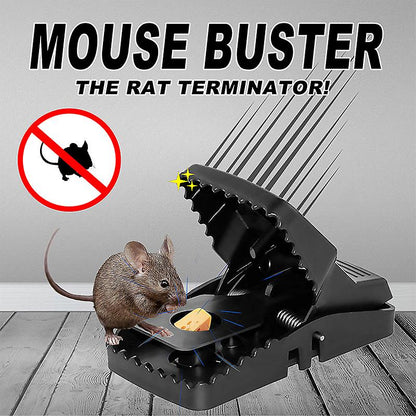 Heavy-Duty Black Mouse Trap🐭💥 – Safe, Reusable & Powerful Grip Solution