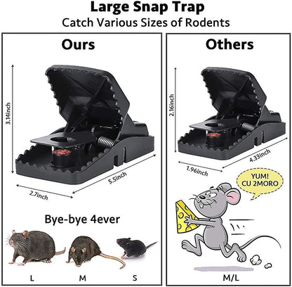 Heavy-Duty Black Mouse Trap🐭💥 – Safe, Reusable & Powerful Grip Solution